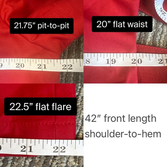 Lafayette 148 Red Belted Zip Front Sheath Dress w/ Pockets Stretch Cotton Career - Picture 10 of 11